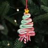 Festival Christmas Candy Cane Ornaments Cartoon Christmas Tree Pendant  Holiday Decor