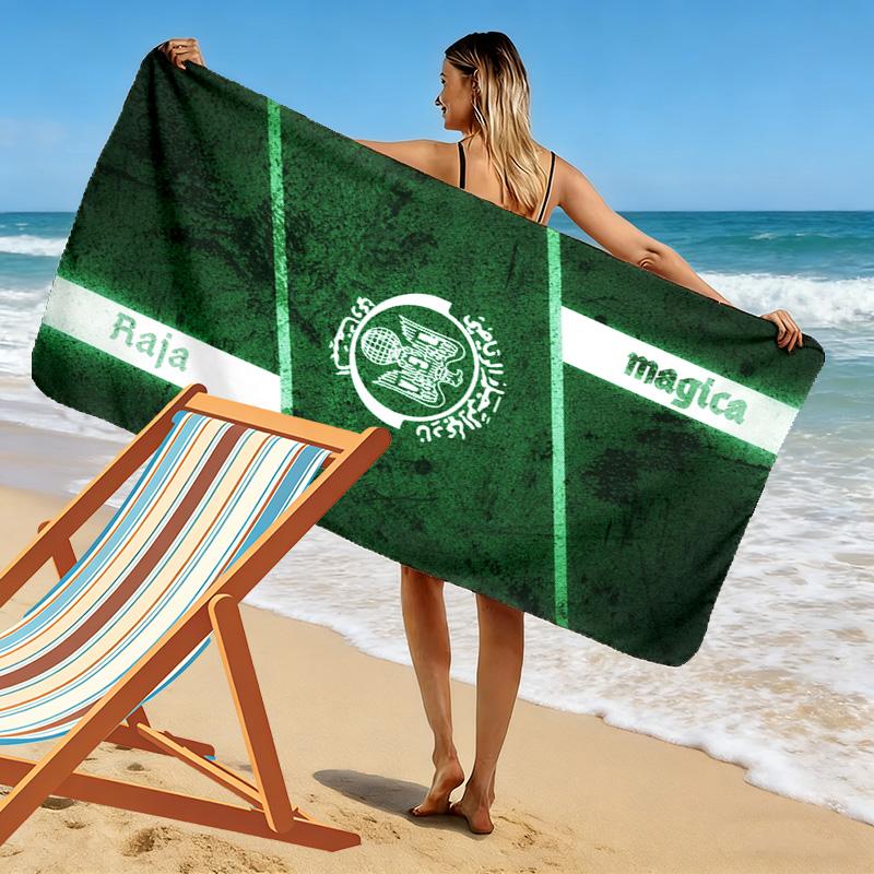 RCA Print Beach Towel, Large Soft Quick Dry Towel for Beach Camping Swimming