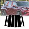 Защитные накладки на центральные стойки (стойки B) для Toyota Highlander 2020 2021 2022 2023, Черный ПК