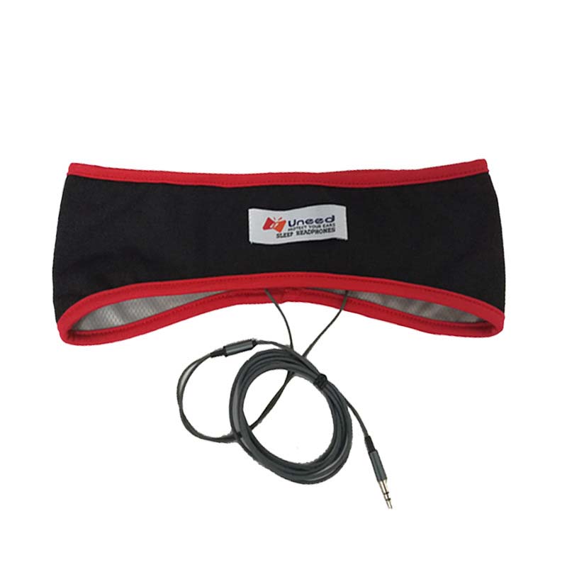 Спортивные наушники Маска для сна Шумоподавляющая повязка на голову Проводная гарнитура 3,5 мм Музыкальный плеер для смартфона ПК