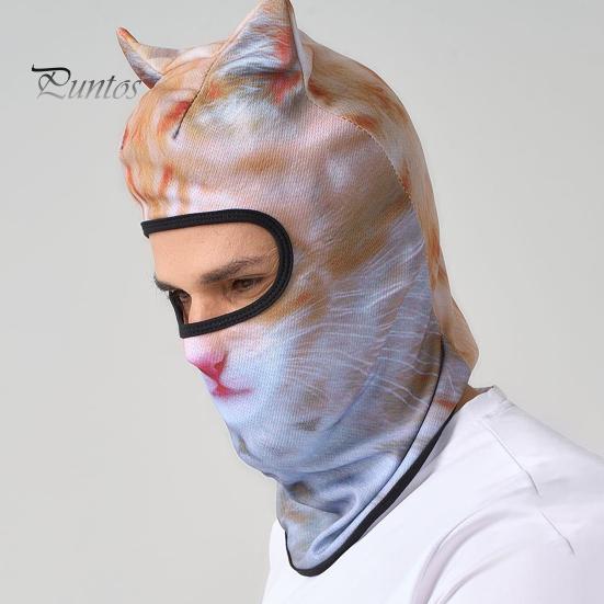 Летняя велосипедная защита для лица, шейный платок, ветрозащитный, защита от ультрафиолета, дышащий, мужской и женский уличный 3D-шлем с изображением животных, полностью покрывающий шею шарф с капюшоном