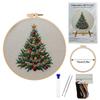 1 набор для рождественской вышивки, идеально подходящий для начинающих, праздничный рождественский набор для вышивки, набор материалов для вышивки своими руками,
