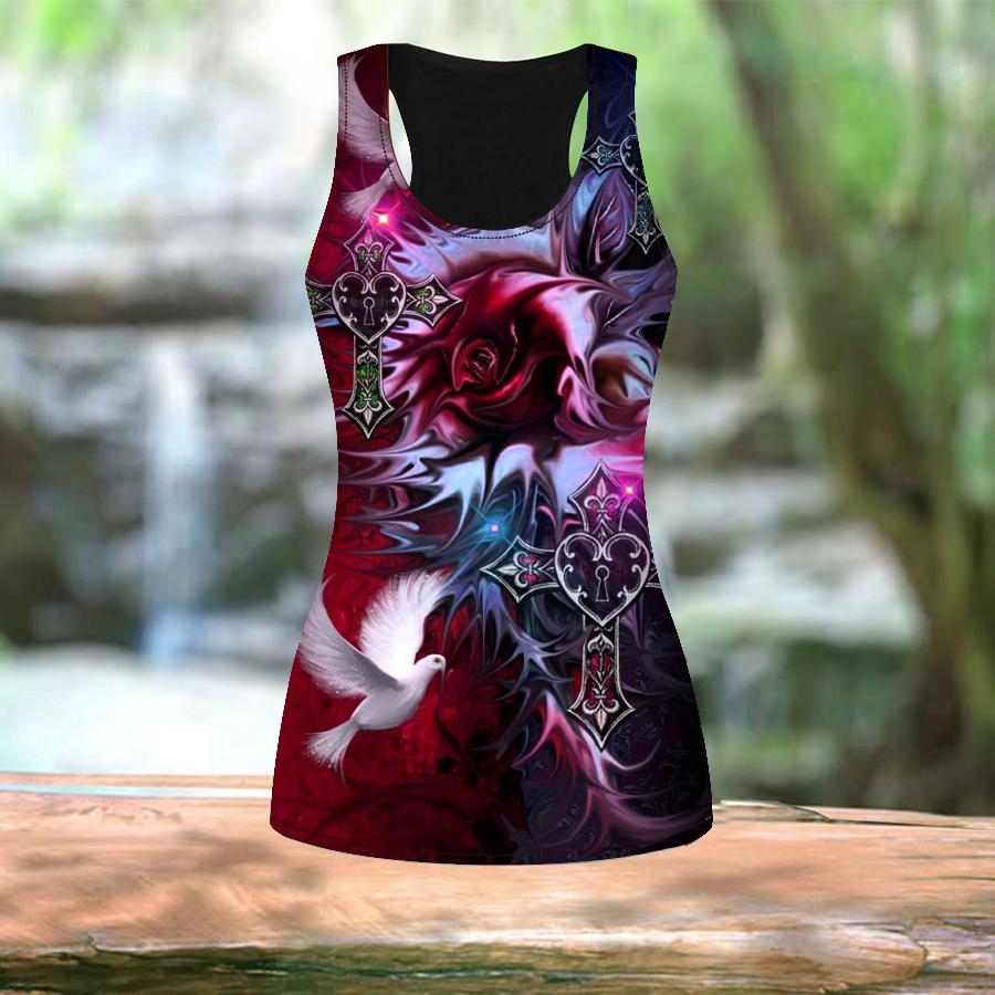 Женские летние спортивные рубашки с 3D принтом Rose Dove для занятий йогой и тренажерным залом, жилеты больших размеров