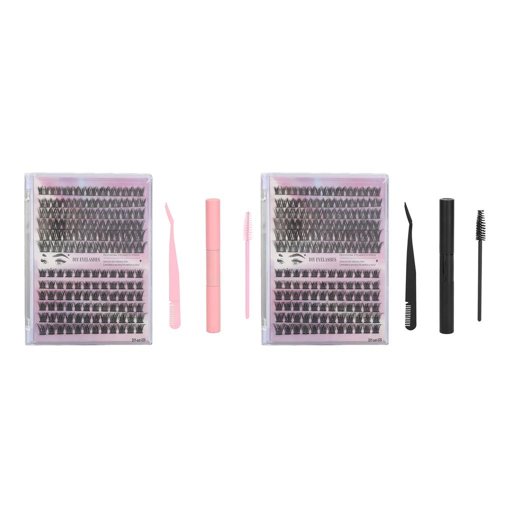 Набор для наращивания ресниц 126 шт. пучков, индивидуальный D-образный изгиб, набор для наращивания накладных ресниц с 3 мл U