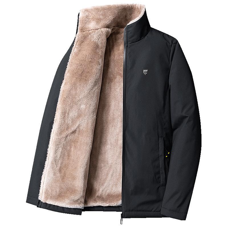 Winter Jacket Middle-Aged Men'S Clothing Winter Men'S Jacket Spring Autumn And Winter Fleece Thickened Top