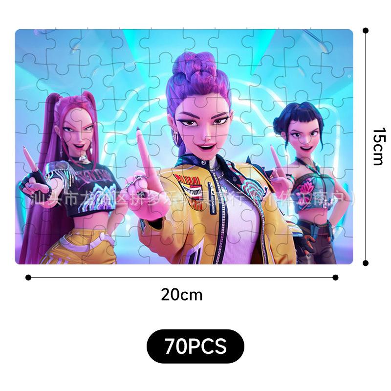 Latest 8 Styles KPop Demon Hunters Puzzle Rumi Mira Zoey Jigsaw Puzzle Educational Toy Birthday Gift for Children