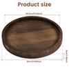 Round Tray Wood Serving Platter Vintage 30cm Round Dessert Plate Table Multipurpose Candle Holder Tray Decorative Tray