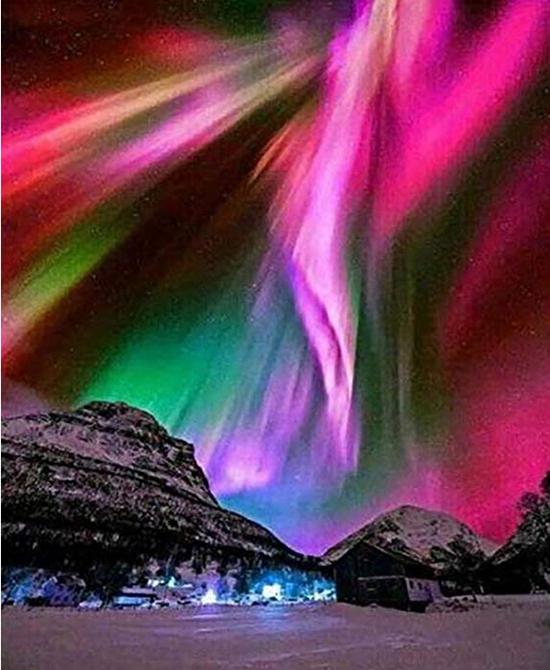 RUOPOTY Frame Picture Diy Painting By Numbers For Adults Green Aurora Landscape Canvas By Numbers For Home Decors Artwork