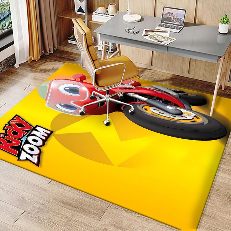 Ricky Zoom Printed Absorbent Washable Carpet, Non-Slip Bathroom Mats, Kitchen Rugs, Yoga Mat,Living Room Entrance, Camping Picnic Rugs