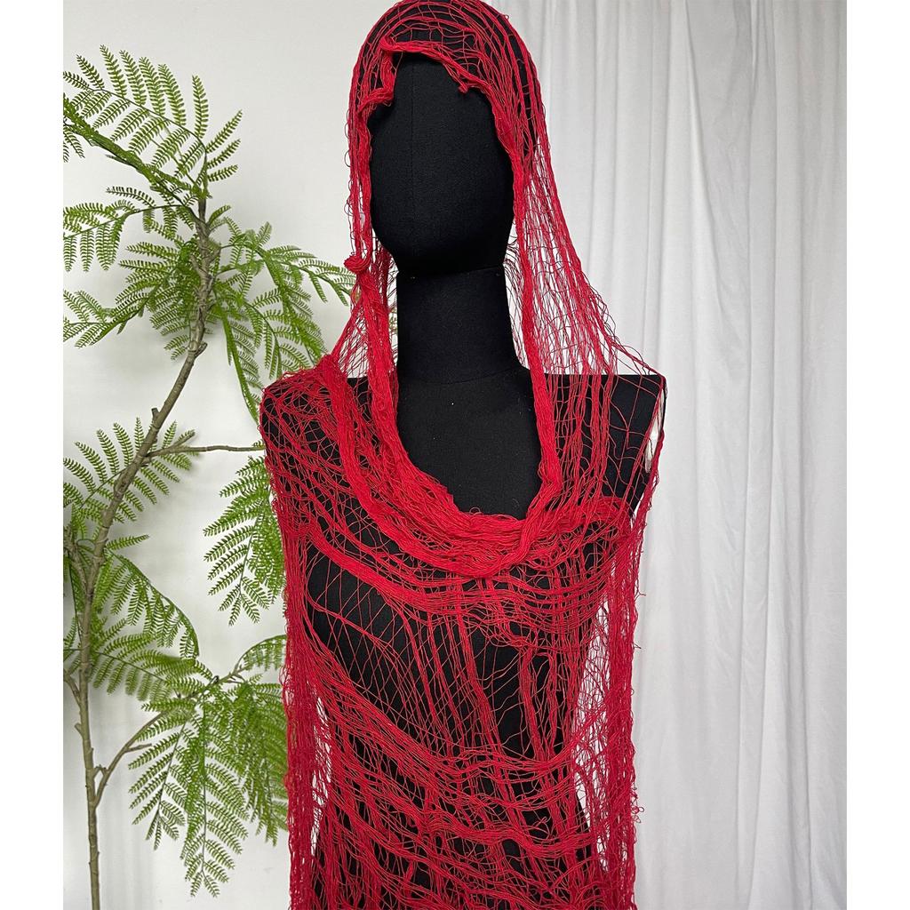 Fashionable Mesh Shawl Distressed Neck Scarf Soft and Elegant Netted Shawl Shoulder Wrap for Daily Use and Formal Event
