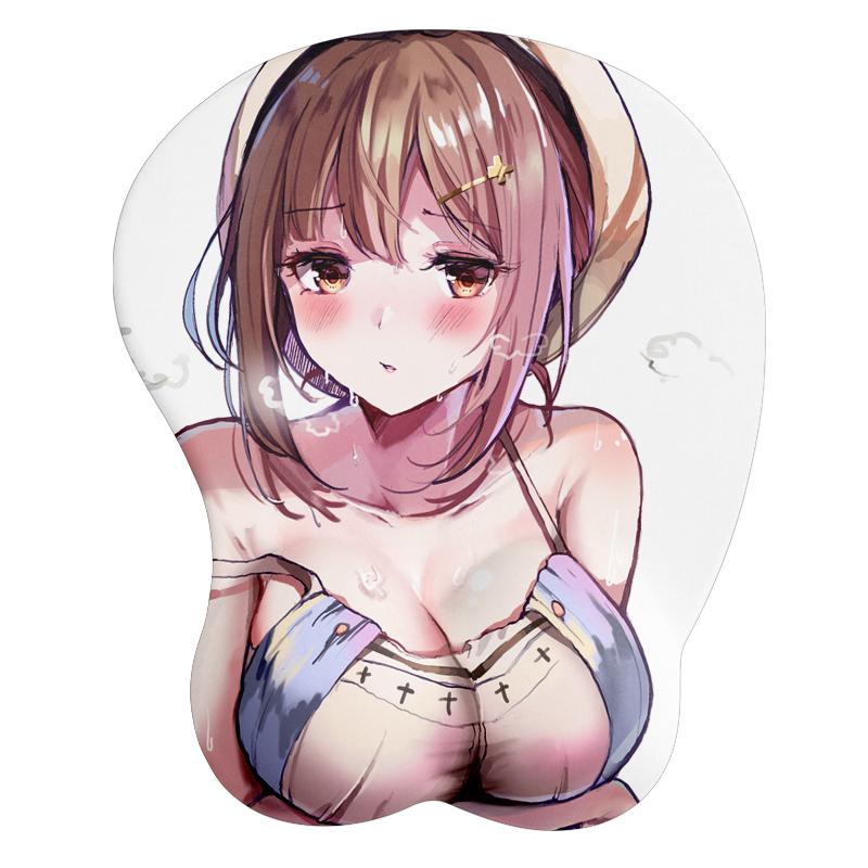 Cute Sexy Girl Silicone 3DMouse Pad Anime With Wrist Rest Support Opie Ergonomic Non Slip Creative Table Pad For Men