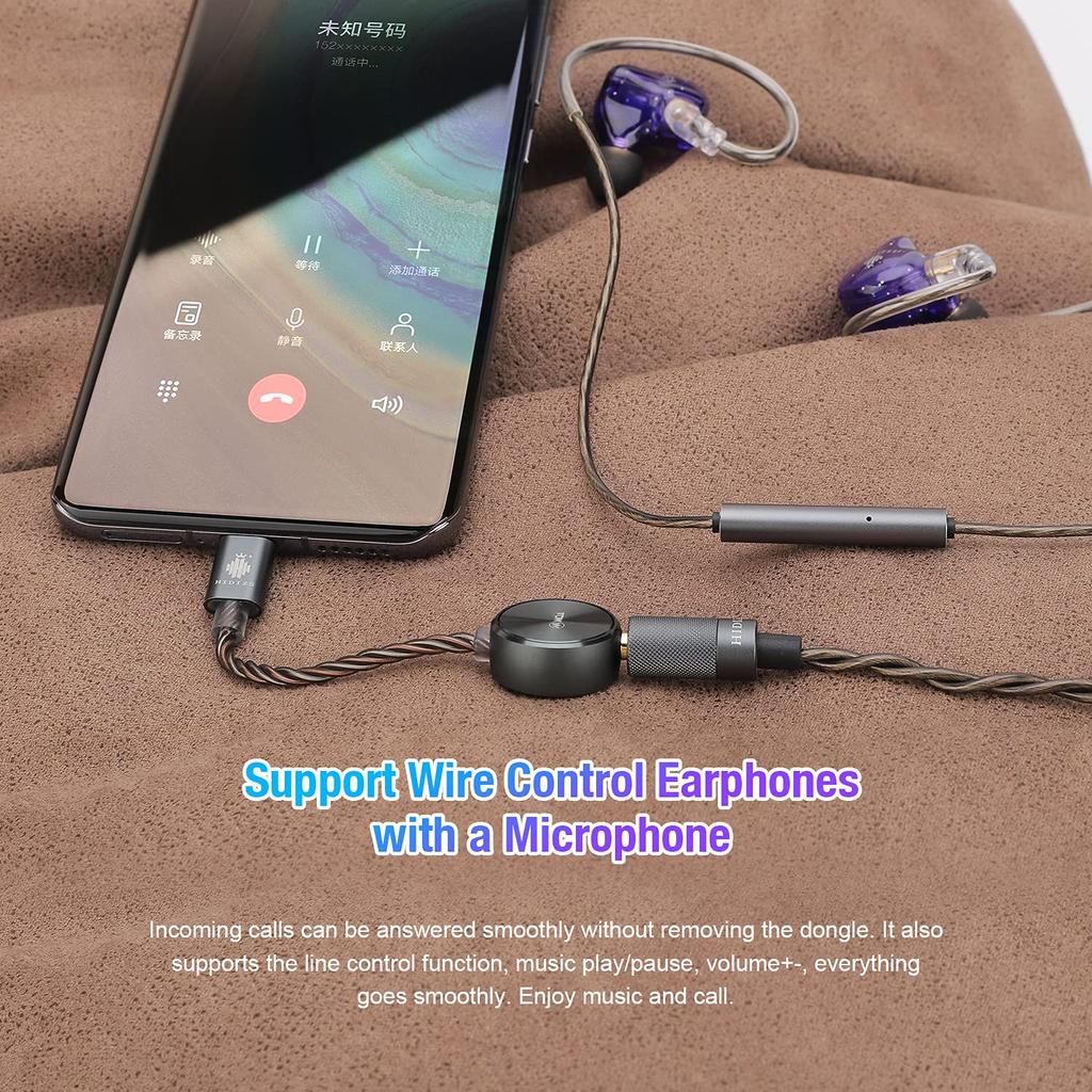 HIDIZS S3 PRO Compatible Small DAC Dongle 8X MQA Compatible PCM Compatible DSD128 Codec Compatible for OS System Hi-Res 32Bit/284kHz