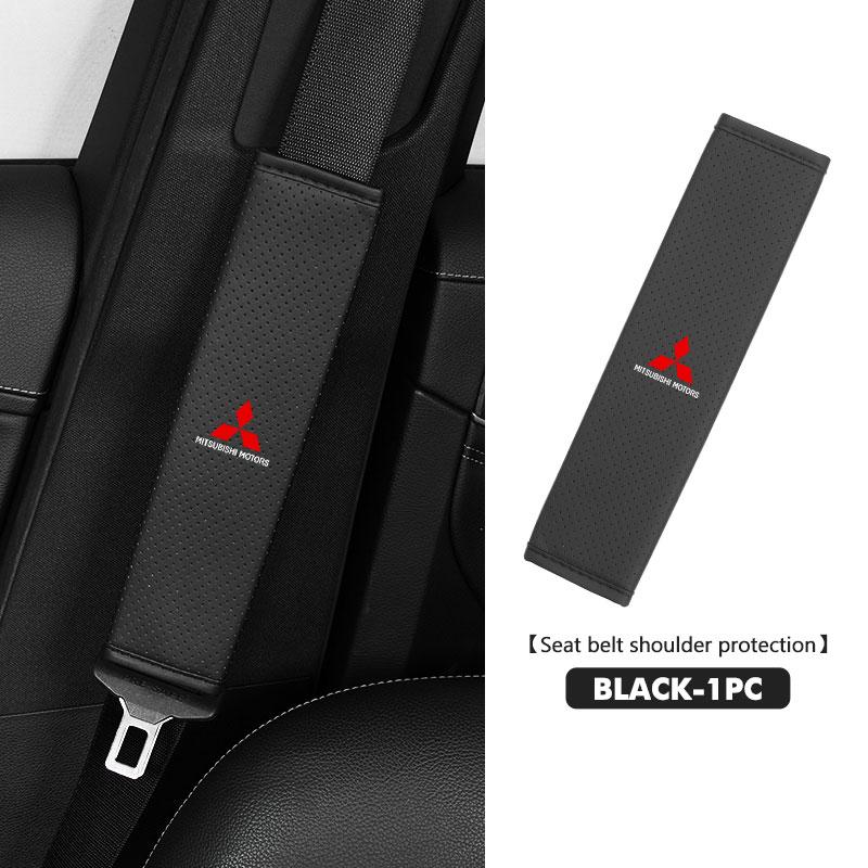For Mitsubishi Universal Car Seat Belt Buckle Shoulder Pad Protective Cover Outlander Lancer L200 ASX Pajero Grandis Eclipse