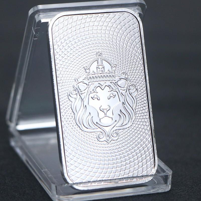 Посеребренная квадратная памятная монета 1 унция