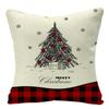 Festive Christmas Cushion Cover Featuring Adorable Reindeer And Snowflakes Design
