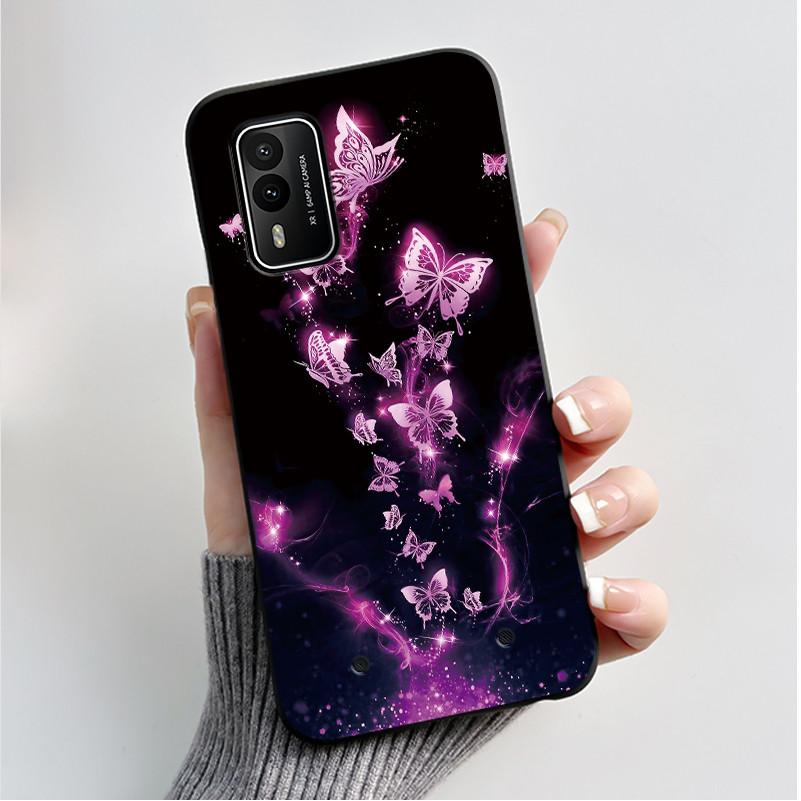 Печатный чехол для телефона Nokia XR21 Coque Capa Мягкий силиконовый черный корпус Чехол Милый Цветок Мультяшный Корпус Fundas
