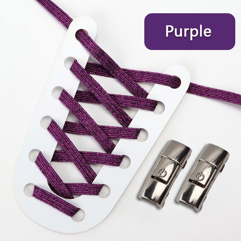 NO.8 Радужные шнурки для кроссовок, новая модернизация, магнитный металлический замок, шнурки без завязок для детей и взрослых, ленивый быстрый шнурок с резиновой лентой, шнурок для обуви