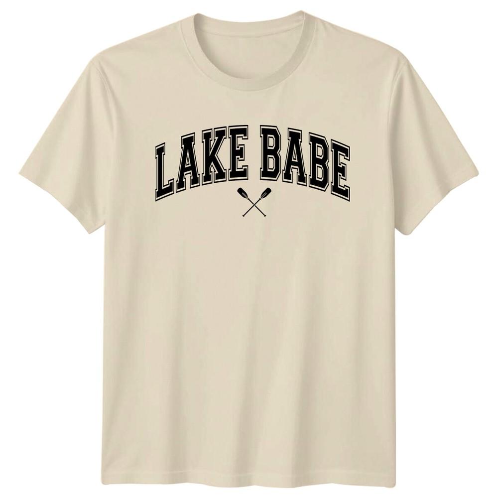 Lake Babe TShirt Retro Paddles Lake Life Nature Unisexs Unisexs Tee