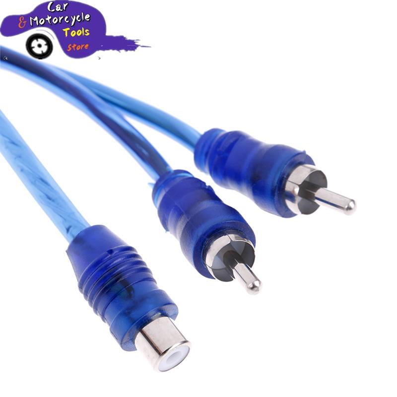 2 RCA Female To 1 RCA Male Splitter Car Audio Adapter Cable Проводной соединитель Автомобильная аудиосистема Сабвуфер Портативный динамик