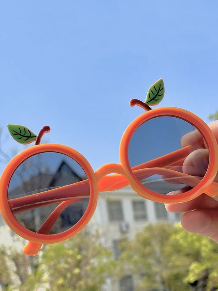 1 шт. Очки для вечеринки оранжевого дизайна, мультяшные пластиковые очки-реквизит для вечеринки с дизайном фруктов