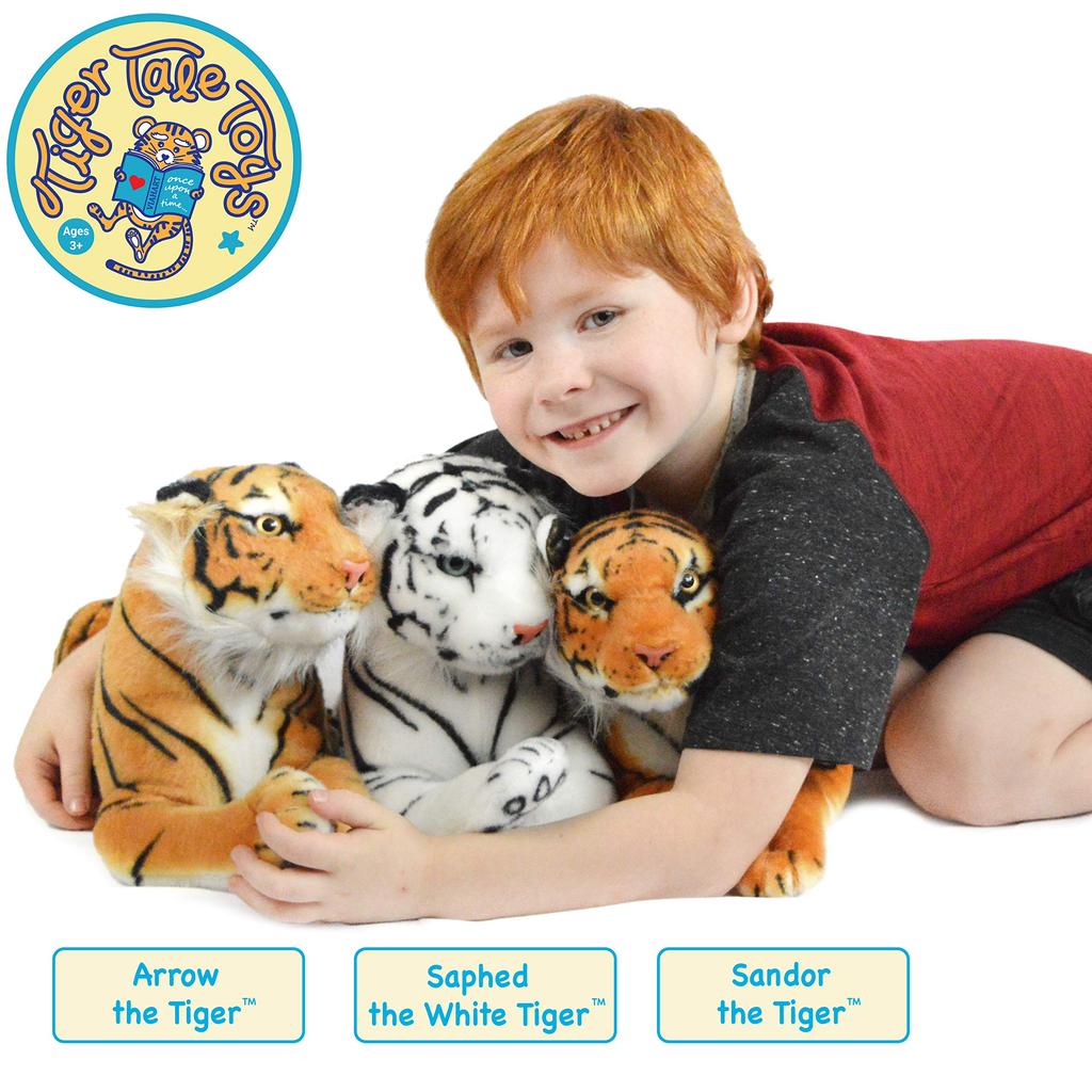 VIAHART Tiger Tale Toys Тигр Тора Суматранский тигр Плюшевая игрушка, Реалистичная, 43см, Большая, Милый питомец [Официальный японский продукт]