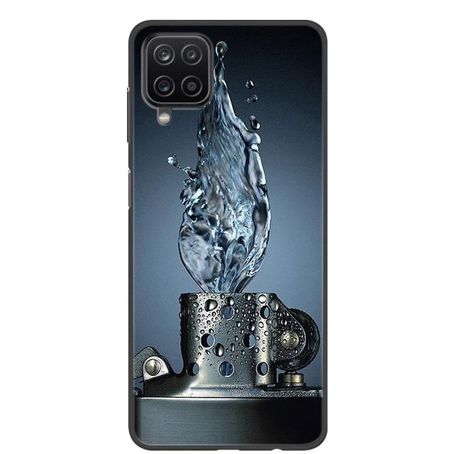 Чехол для Samsung A12, 2021, черные мягкие силиконовые чехлы из ТПУ для телефонов Samsung Galaxy A12 M12, чехол с крутым дизайном, чехол-бампер A 12