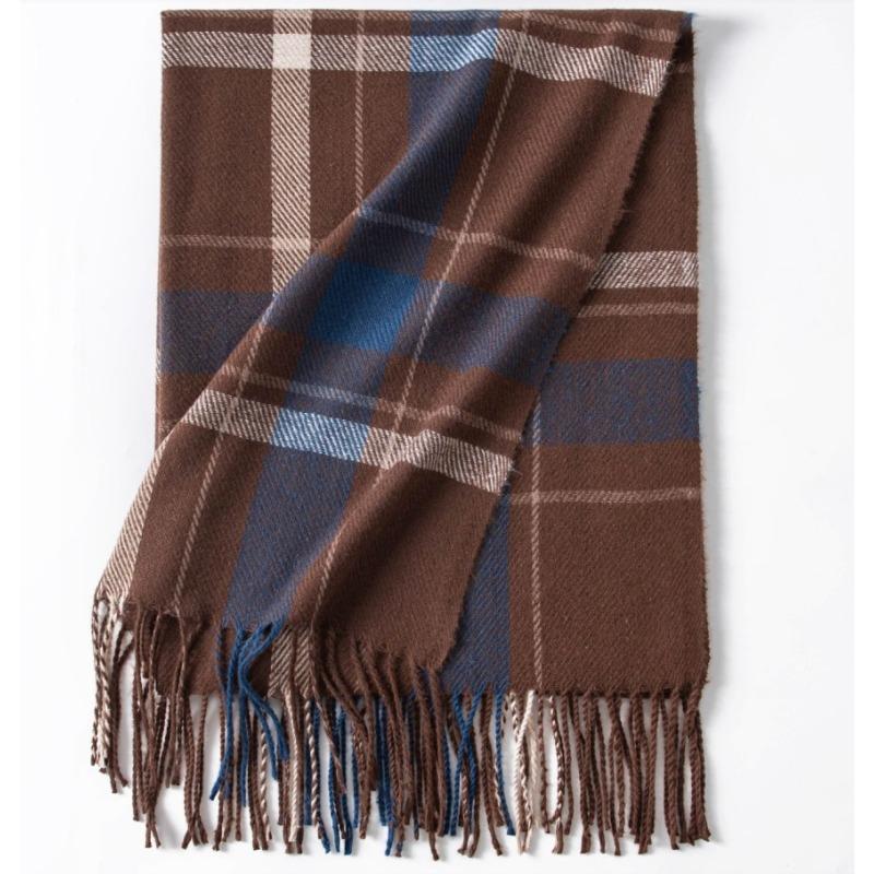 British Style Scarf Women's Winter High End New Autumn and Winter Thickening Versatile Atmosphere Warm Scarf