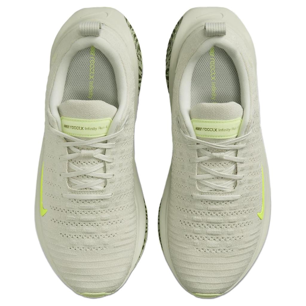 Nike ReactX Infinity Run 4 Premium Light Bone Cargo Khaki Women Sneakers Cream Barely-Volt Volt DZ3720-001