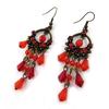 Les Trésors De Lily [E1211] - Дизайнерские серьги «Эсмеральда» красные