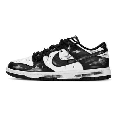 Кроссовки Dunk Скользкие, Износостойкие, Легкие, Низкие, Для скейтбординга, Унисекс, Черно-белые, DD1391-100(Команда18-)