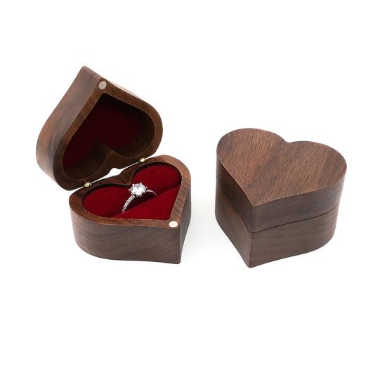 Ring Box Ultra-Light Item Storage Comfortable To Touch Love Heart Shaped Wedding Ring Box Jewelry Container for Home