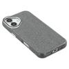 For iPhone 16 Case Glitter Design IMD TPU + PC Phone Back Cover - Black