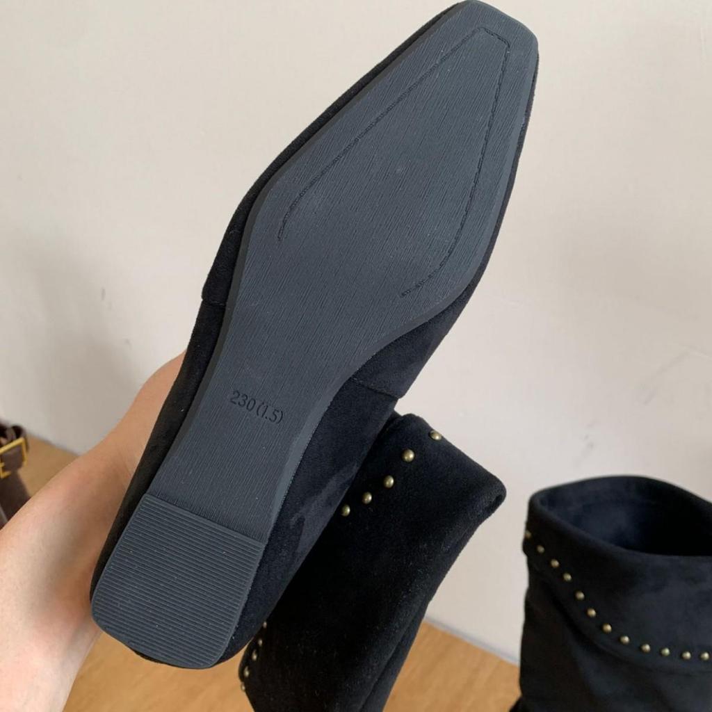 Женские ботильоны из овчины в французском нишевом стиле с острым носком, на танкетке, со сборками, в ковбойском стиле, 2025