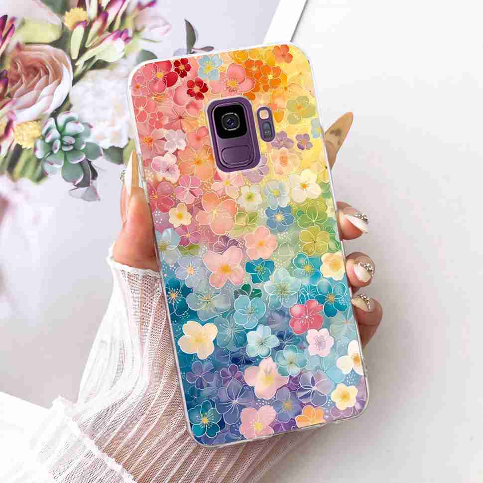 Protective Cases For Samsung Galaxy S9 Plus Soft Silicone Back Cover For Samsung S9Plus S9+ Summer Fresh Butterfly Shell Capa