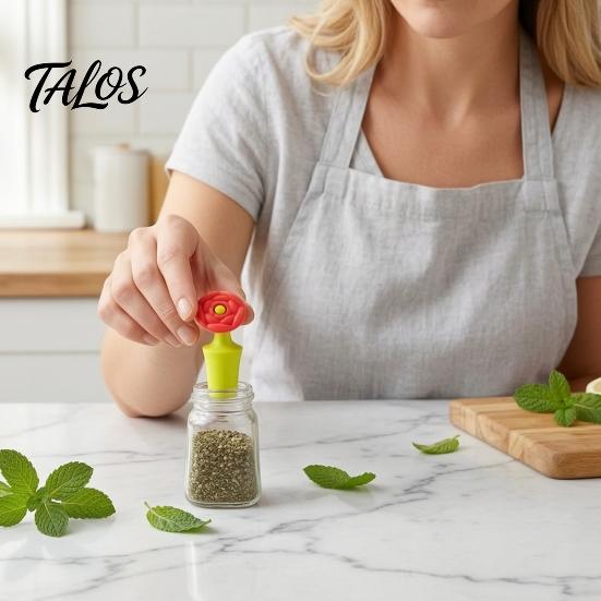 Durable Stretch Resistant Stoppers Flower Silicone Wine Stopper, Food Grade Leak-Proof Bottle Sealer, Kitchen Condiment Sealers Creative Floral Design
