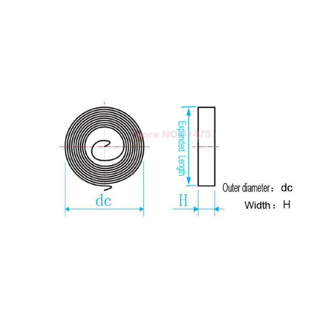 0.2--0.4mm Wire Spiral Flat Wire Coil Spring Constant Force Springs Drilling and Milling Machine Spring Return Coil Spring