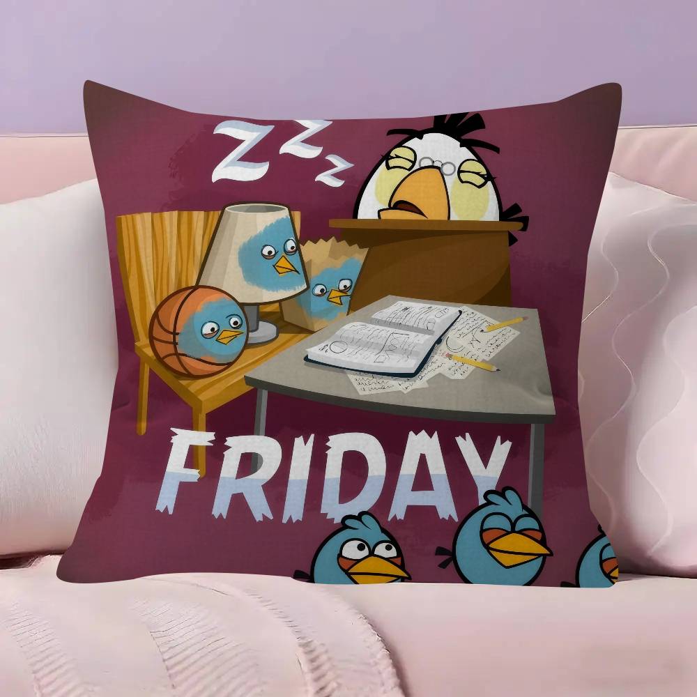 Animation AAAngry Birds Cartoon Pillow Cushion Cover Pillowcase Living Room Sofa Home Decor Customized