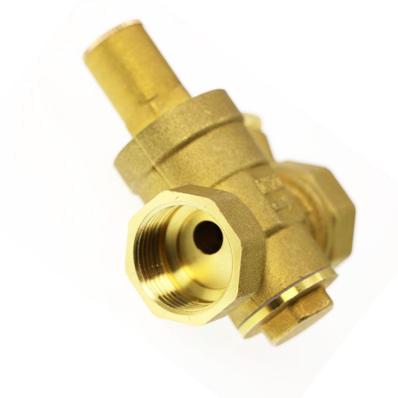 DN15 Регулируемый 4-точечный бытовой редукционный клапан давления воды для нагревателей и очистителей, диапазон давления 65-25