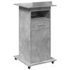 VidaXL Lectern with Wheels and Drawer Concrete Grey Engineered Wood, Rostrum, Speaker's Stand, Lectern, Platform, Podium, 848027