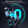 Colorful LED Light Folding Wireless Headphones Stereo Bluetooth 5.0 Headset Heavy Bass 9D Stereo Hi-fi Sport Over-ear Headphones with Mic