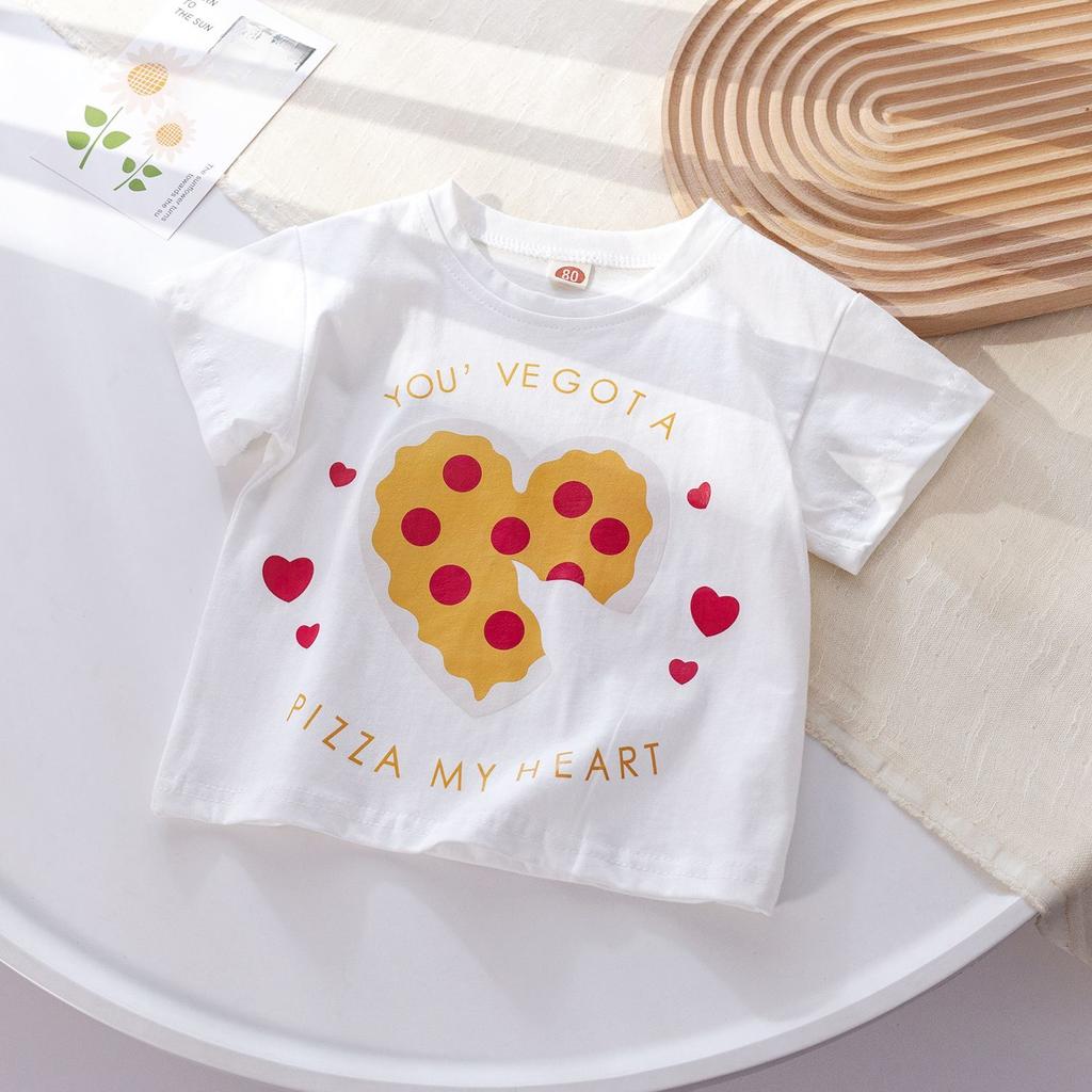Детская одежда Футболка с короткими рукавами для девочек с принтом «Любовь» для девочек, летняя футболка с круглым вырезом в стиле вестерн