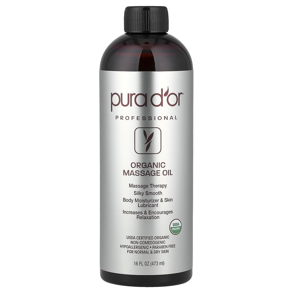 Pura D'or Professional, Organic Massage Oil, 473 Ml (16 Fl Oz)
