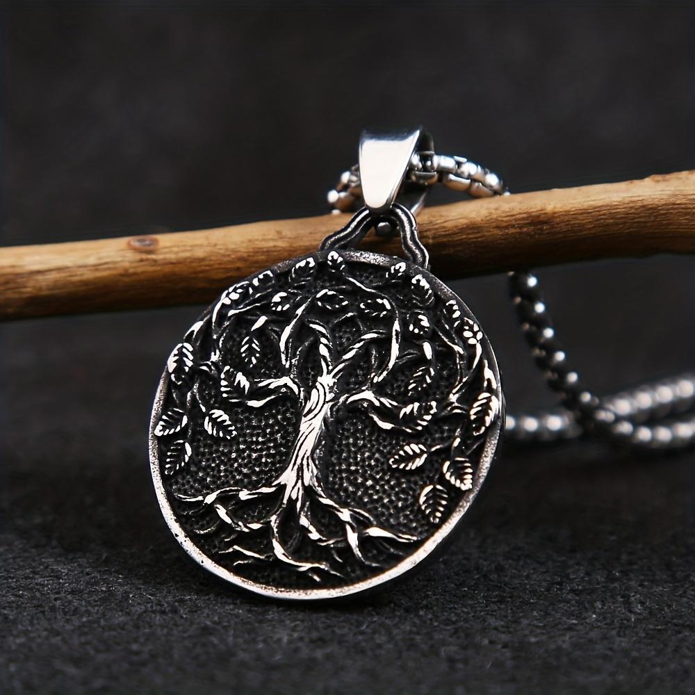 Новый креативный дизайн, винтажное ожерелье «Древо жизни», мужское кулон в стиле скандинавского викинга, защитное ювелирное изделие, подарок