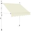 Retractable Awning - vidaXL - 150 Cm - Cream - Manual - UV and Weather Resistant