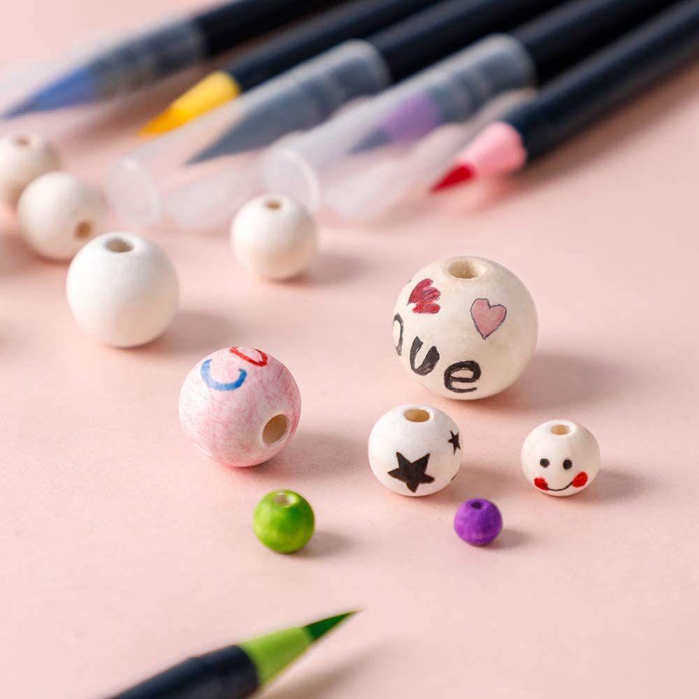 Lead-Free Bracelet Jewelry Making Necklace Accessories Wood Beads Round Balls Loose Beads