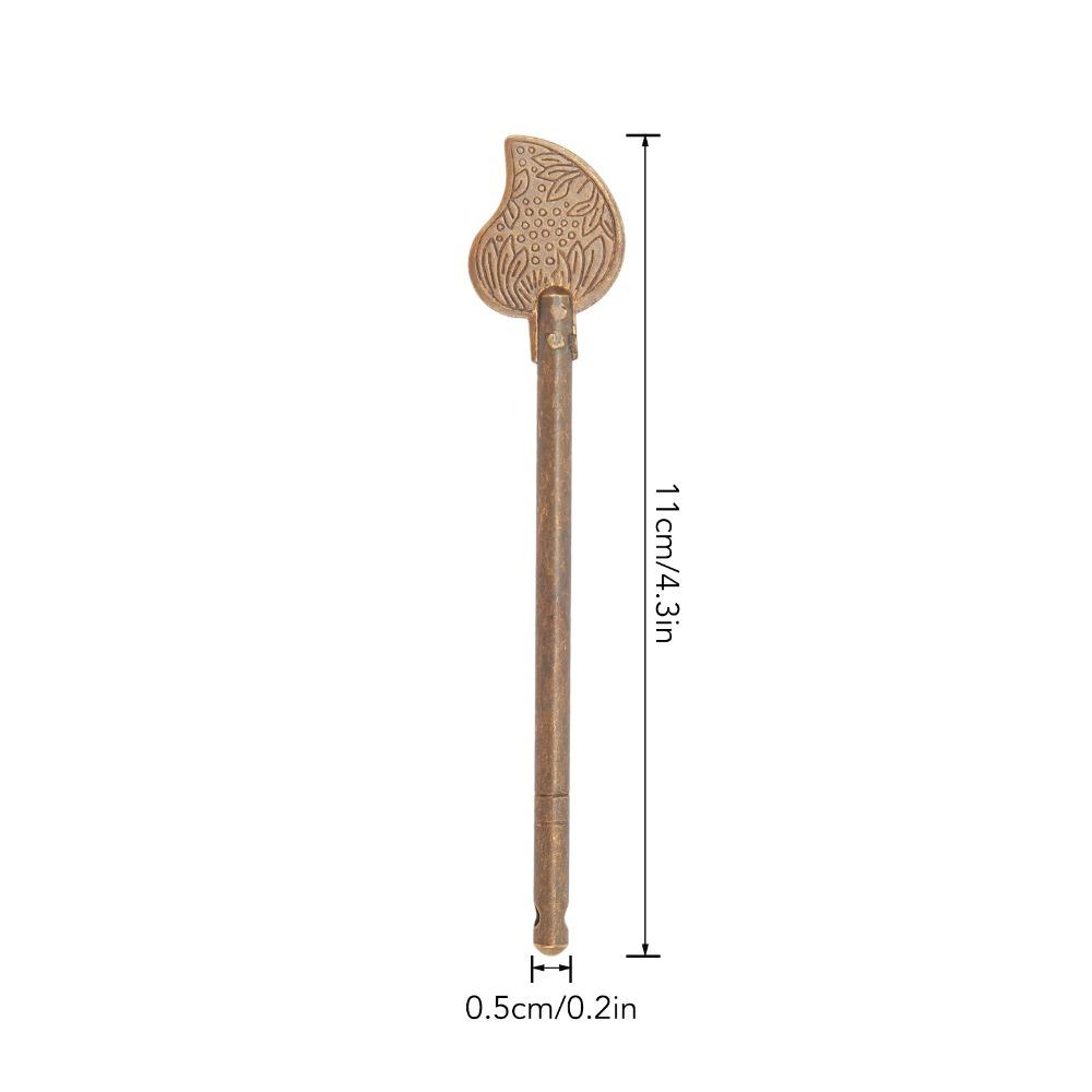 2pcs Leaf Shape Door Latch Locking Pin Brass Box Latch Locking Pin Antique Cabinet Key Latch Drawer