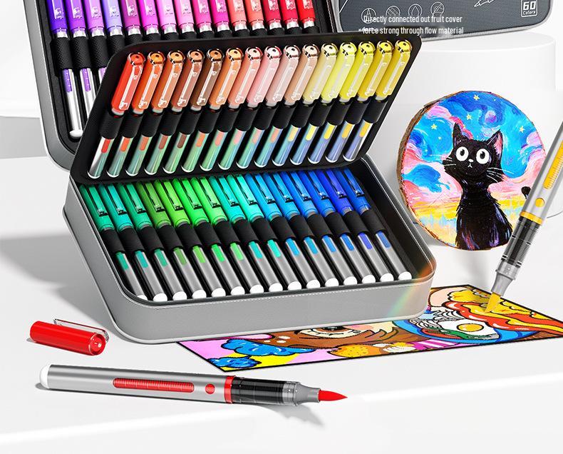 Acrylic Soft-Tip Marker for Elementary Students - Opaque, Blendable, Washable