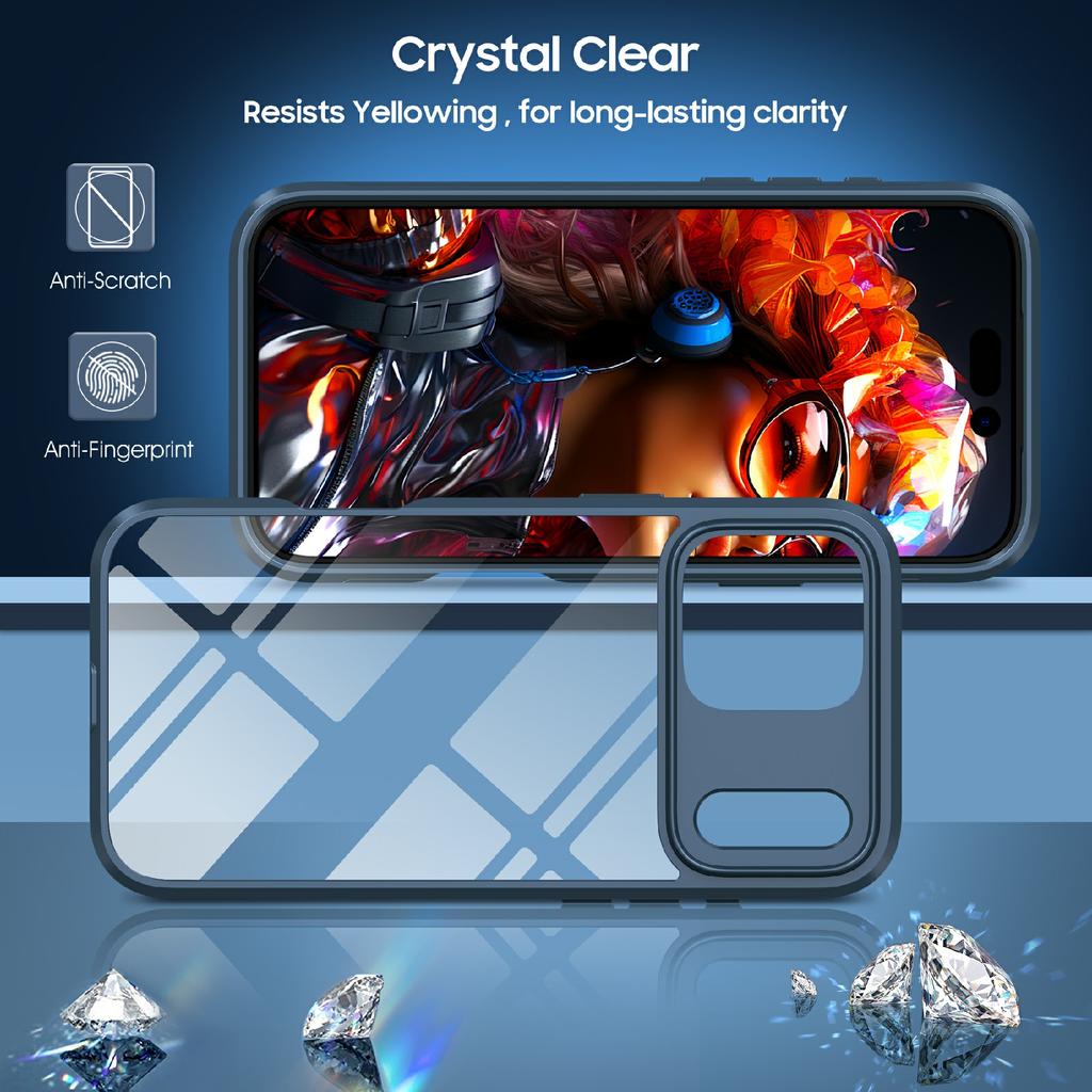 For iPhone 17 Pro Max Case Ultra Slim TPU PC Clear Phone Back Cover