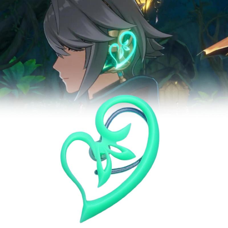 Genshin Impact Акаша Косплей Украшения Смола Регулируемые Светящиеся Серьги Для Вечеринок И Подарков