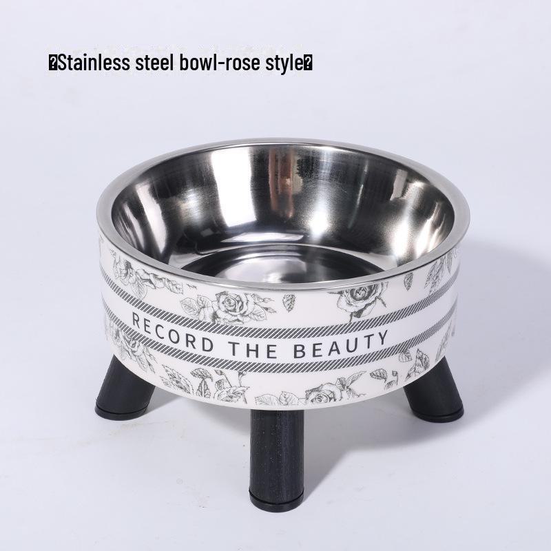 Миска для кошек и собак из нержавеющей стали с защитой от опрокидывания — большой размер